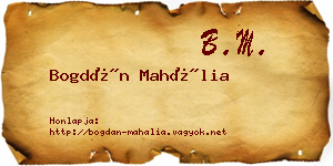 Bogdán Mahália névjegykártya